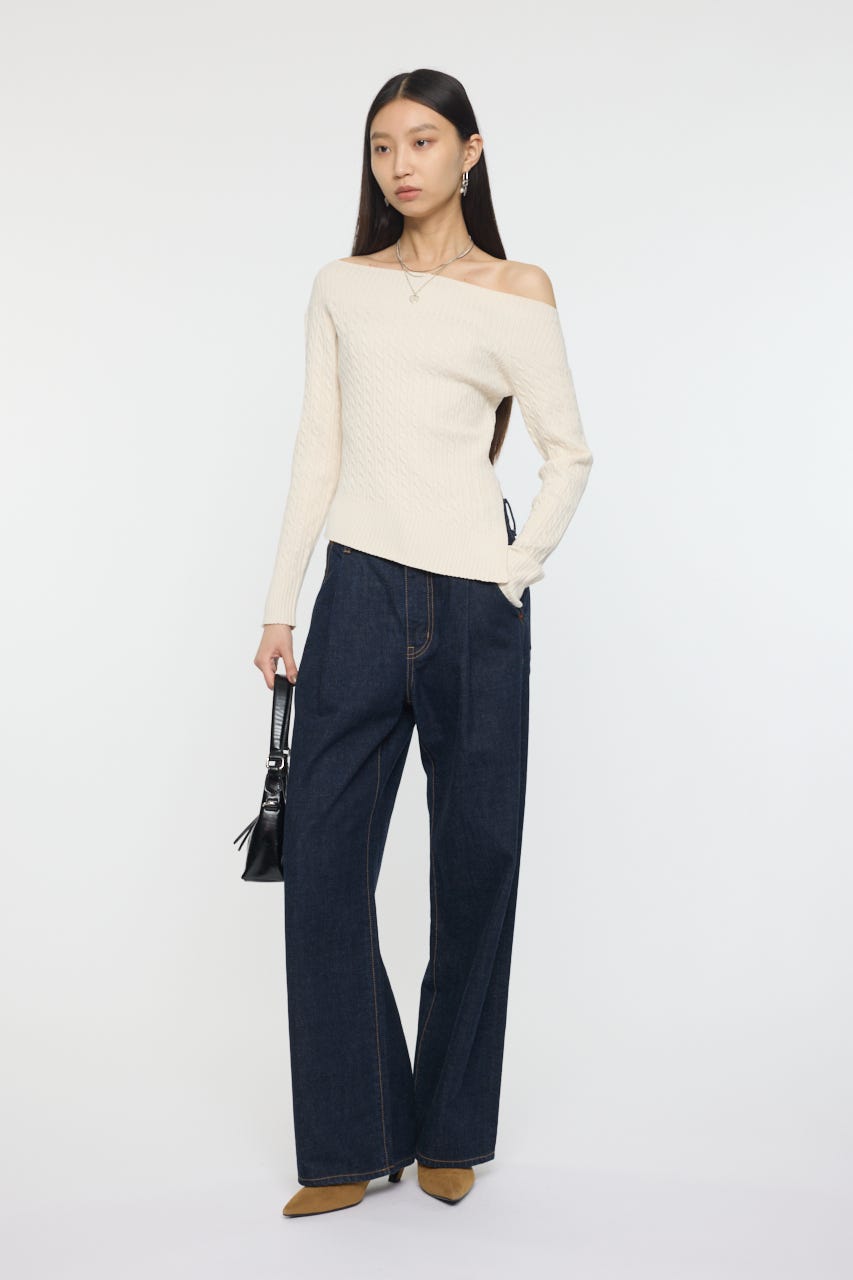 MOUSSY | TUCK WIDE ストレートデニム (ワイド ) |SHEL'TTER