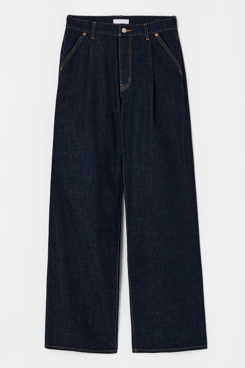 新品未使用　moussy TUCK WIDE ストレートデニム　サイズ2 MOUSSY | TUCK WIDE ストレートデニム (ワイド ) |SHEL'TTER