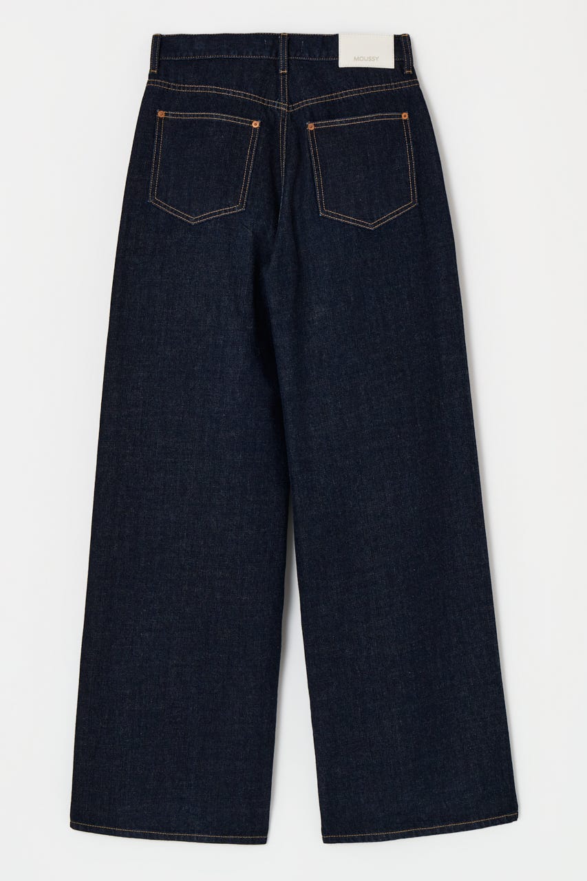 MOUSSY TUCK WIDE ストレートデニム one wash MOUSSY | CROSS WAIST WIDE STRAIGHT (ワイド ) |SHEL'TTER WEBSTORE