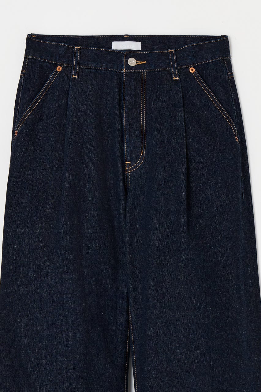 moussy ストレートデニム MOUSSY | TUCKED WAIST LOOSE ストレートデニム (ワイド ) |SHEL