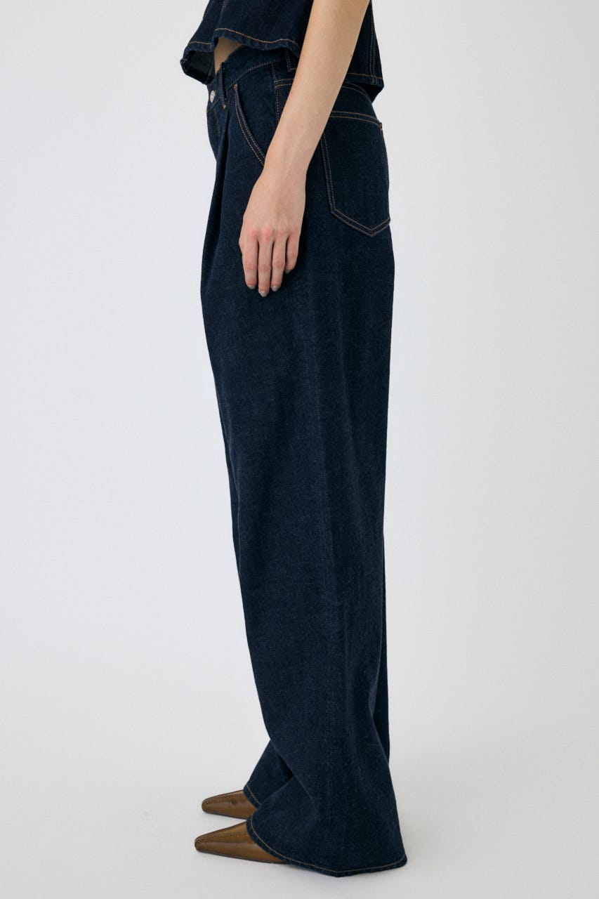 MOUSSY | TUCK WIDE ストレートデニム (ワイド ) |SHEL'TTER