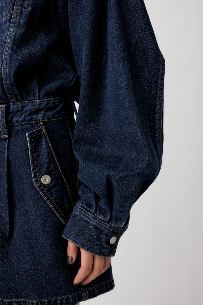 moussy デニムジャンプスーツ AZUL BY MOUSSY | 【PLUS】2WAYデニムジャンプスーツ