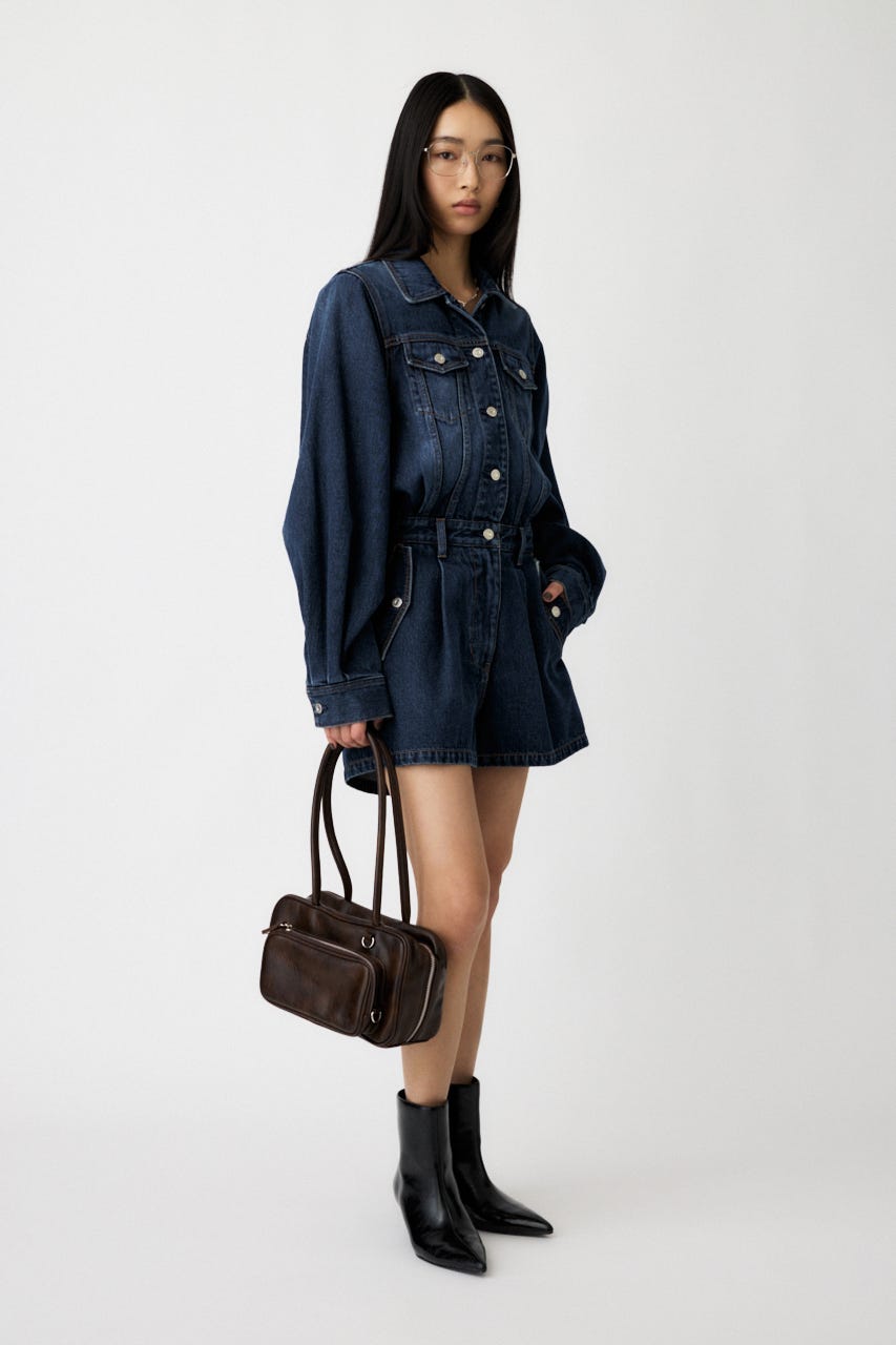 MOUSSY | DENIM SHORT ジャンプスーツ (オールインワン ) |SHEL