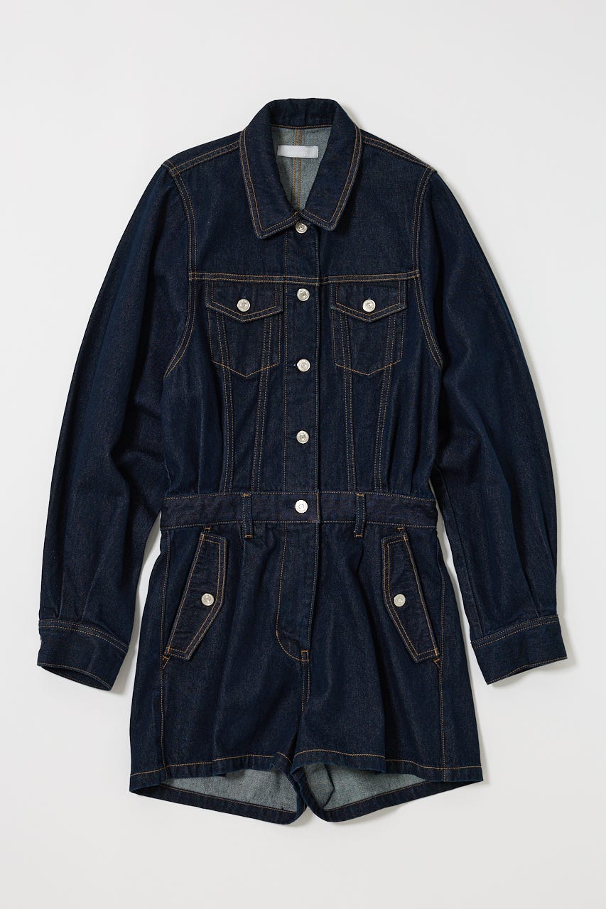 moussy デニム ジャンプスーツ AZUL BY MOUSSY | 【PLUS】2WAYデニムジャンプスーツ