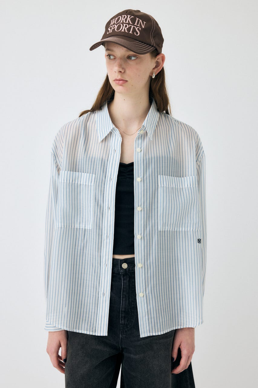 世中さん　専用　シン MOUSSY | OVERSIZED SHEER シャツ (シャツ・ブラウス ) |SHEL