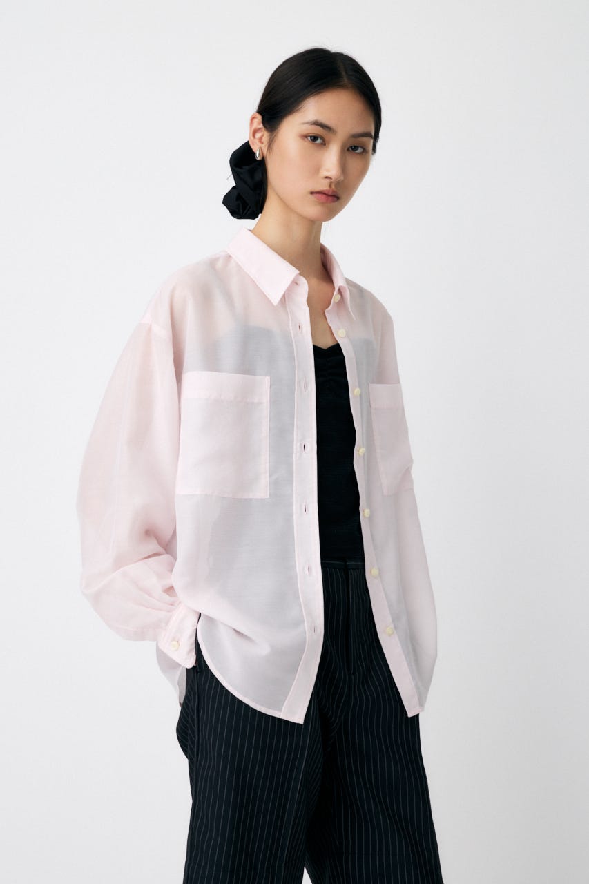 MOUSSY | OVERSIZED SHEER シャツ (シャツ・ブラウス ) |SHEL