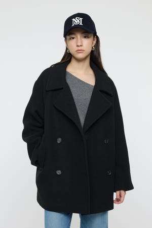 DOUBLE BREASTED MID コート