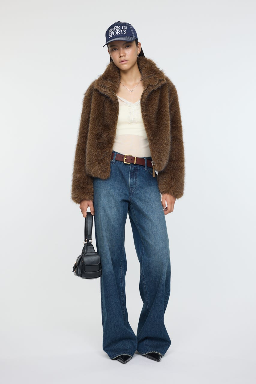 MOUSSY | 【otonaMUSE掲載】F/FUR STAND COLLAR ジャケット