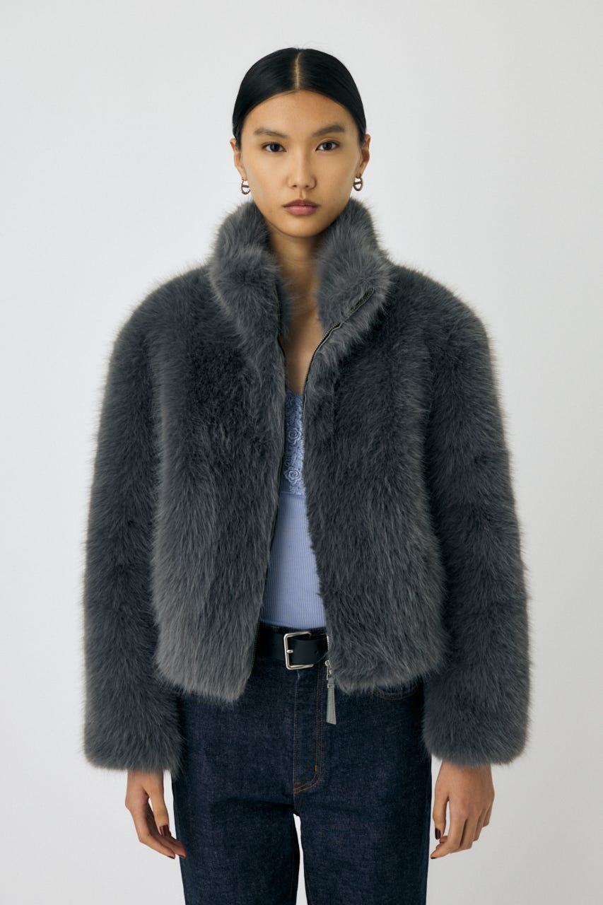 MOUSSY FAUX FUR STAND COLLAR ジャケット MOUSSY | 【先行予約特典対象商品】F/FUR STAND COLLAR