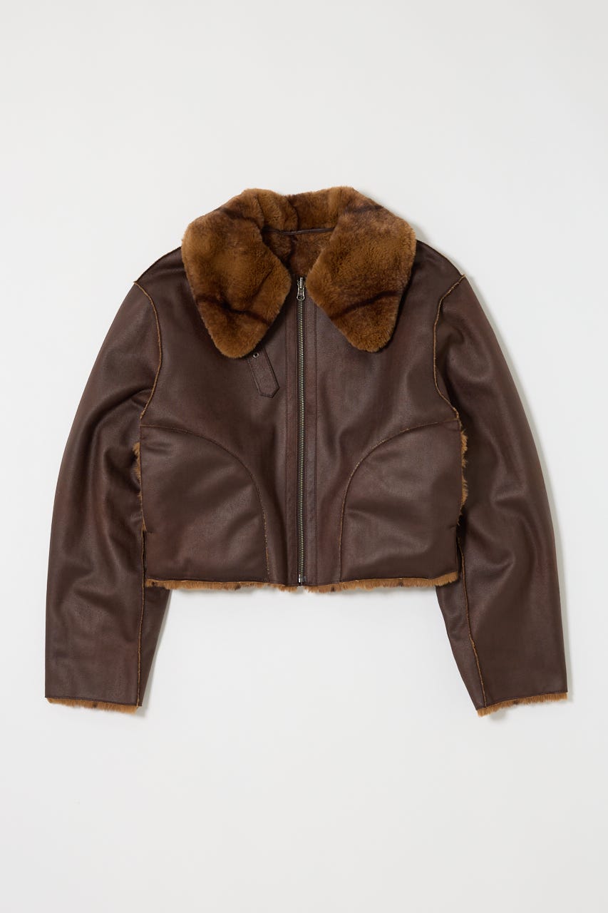 REVER FAUX ファーコート M/BRN FREE