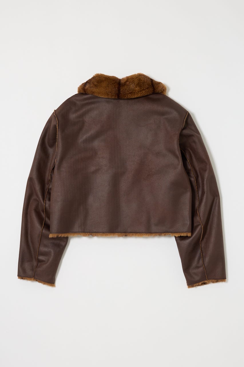 REVER FAUX ファーコート M/BRN FREE