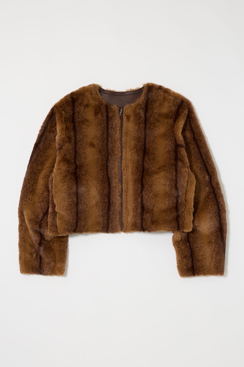 REVER FAUX ファーコート M/BRN FREE
