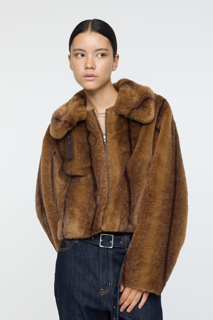 REVER FAUX ファーコート M/BRN FREE