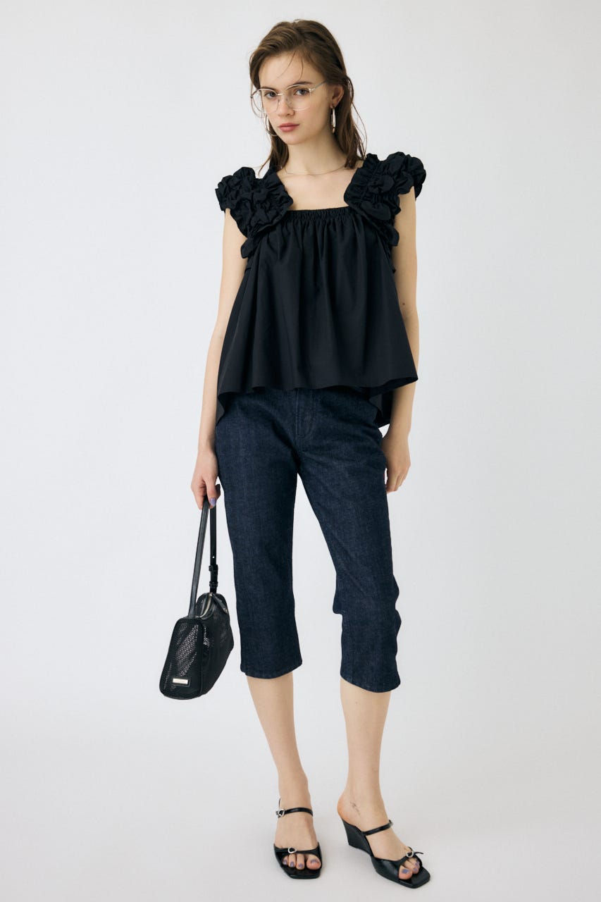 SHOULDER FRILLS トップス BLK 新品 MO1164EW25083_3_l.jpg