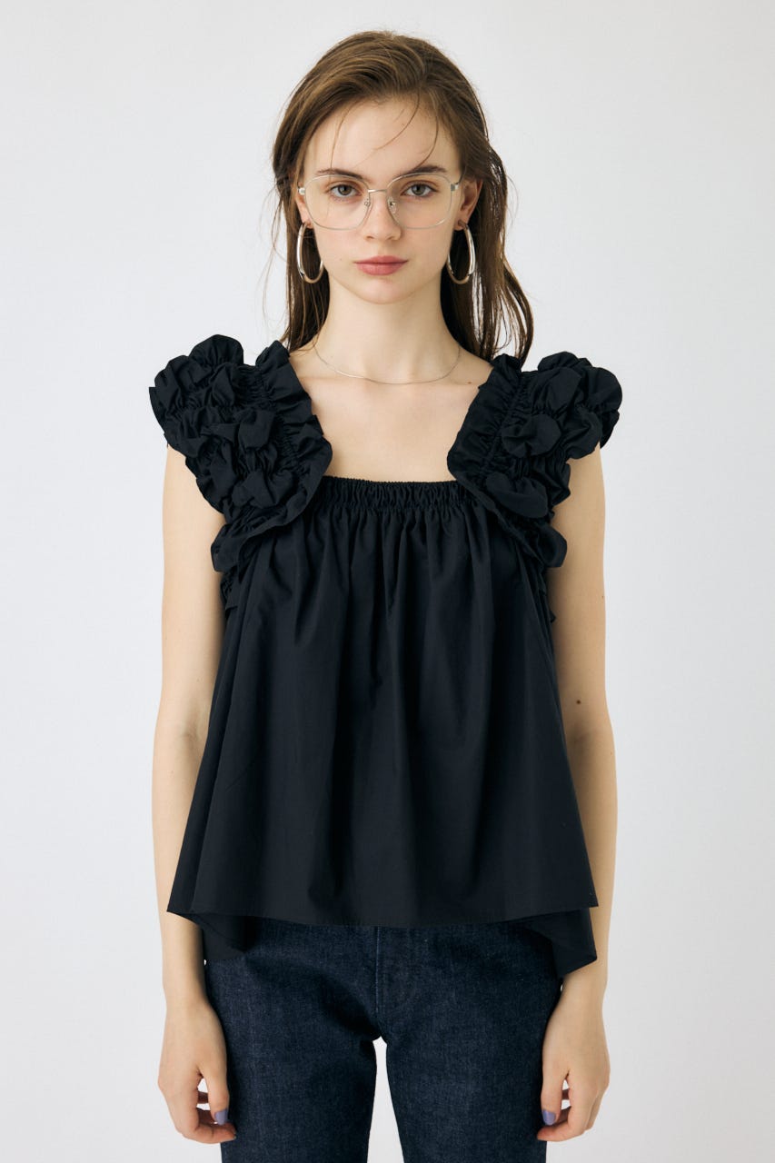 新品未使用moussy SHOULDER FRILLS トップス MOUSSY | SHOULDER FRILLS トップス (その他トップス ) |SHEL