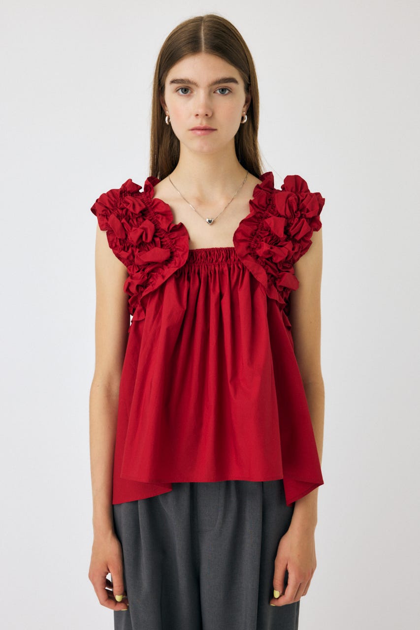 新品未使用moussy SHOULDER FRILLS トップス MOUSSY | SHOULDER FRILLS トップス (その他トップス ) |SHEL