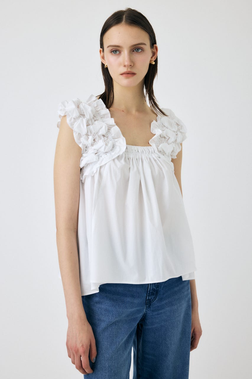 新品未使用moussy SHOULDER FRILLS トップス MOUSSY | SHOULDER FRILLS トップス (その他トップス ) |SHEL
