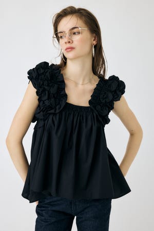 新品未使用‼️大人気2025 夏 moussy フリル付き ショルダートップス MOUSSY | SHOULDER FRILLS トップス (その他トップス ) |SHEL