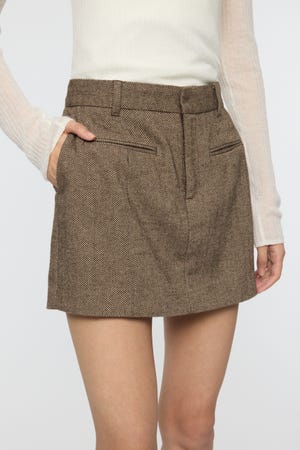CENTER PRESSED ミニスカート