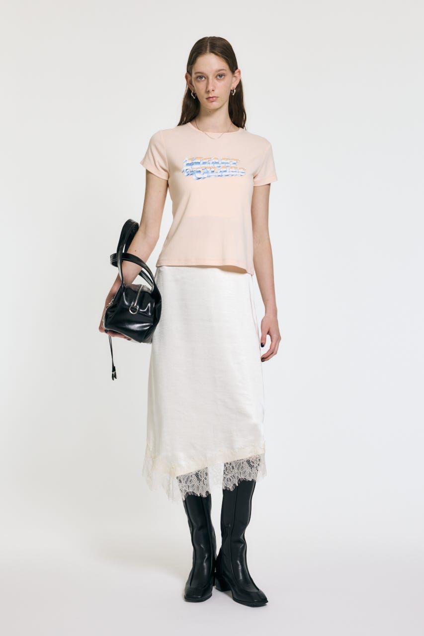 BLACK BY MOUSSY ／サテンイージースカート BLACK BY MOUSSY（ブラックバイマウジー）の「satin easy sk