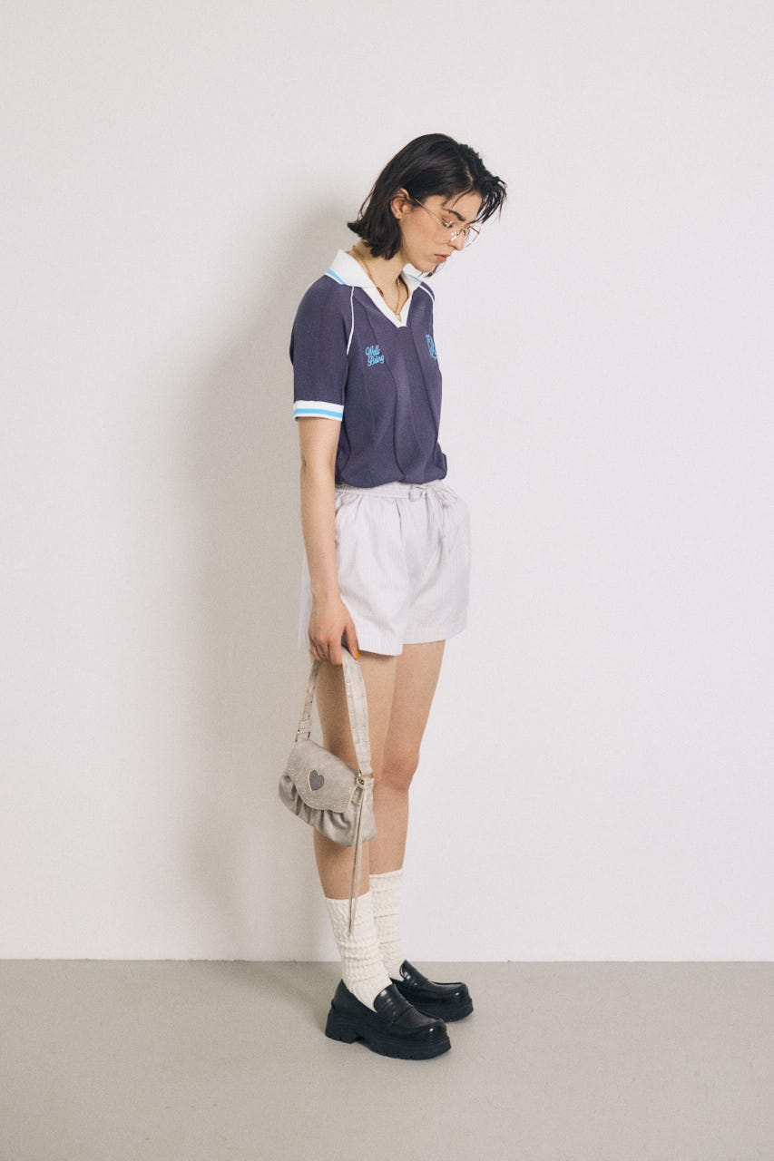 DRAWSTRING TRACK ショーツ 柄WHT FREE