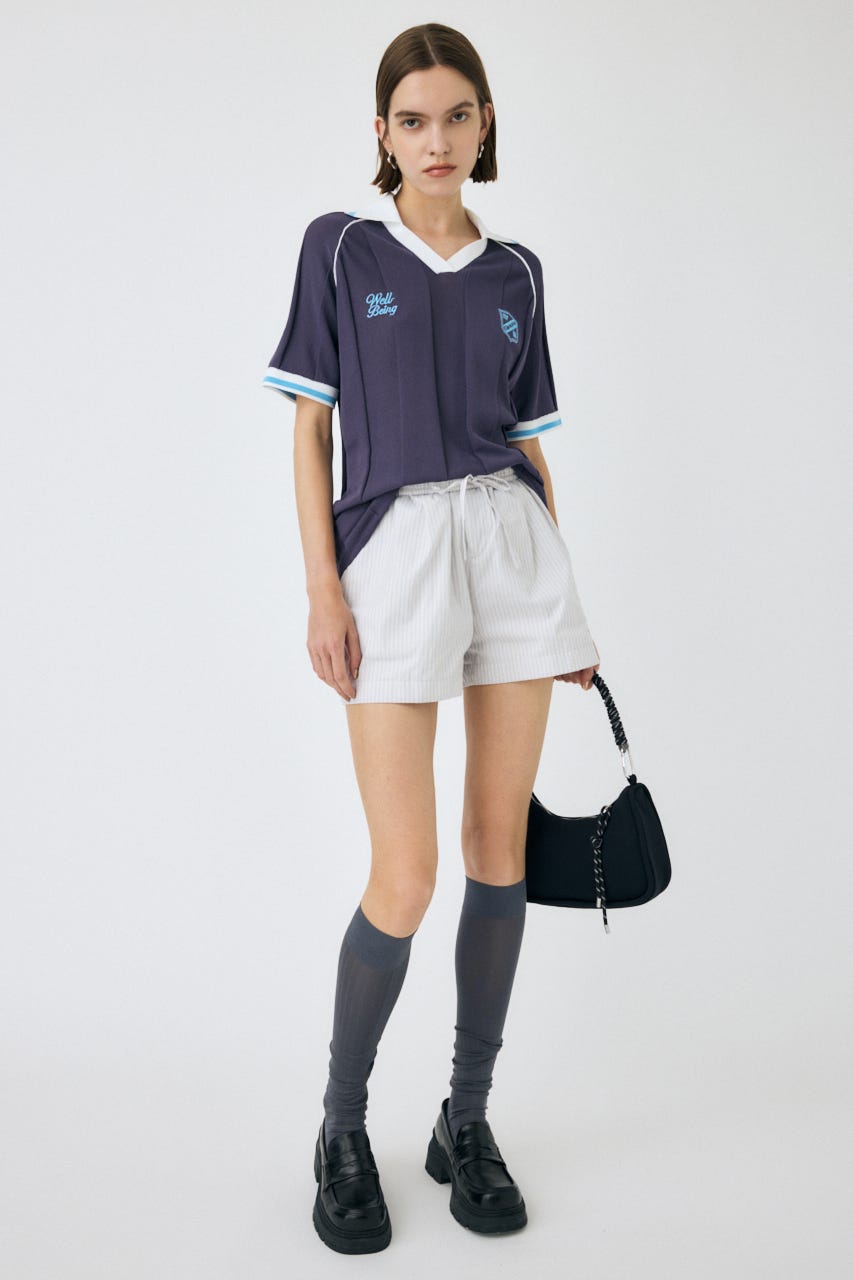 DRAWSTRING TRACK ショーツ 柄WHT FREE
