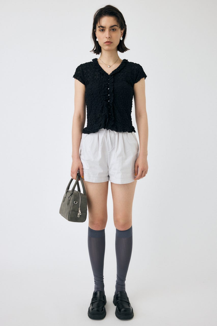 DRAWSTRING TRACK ショーツ 柄WHT FREE