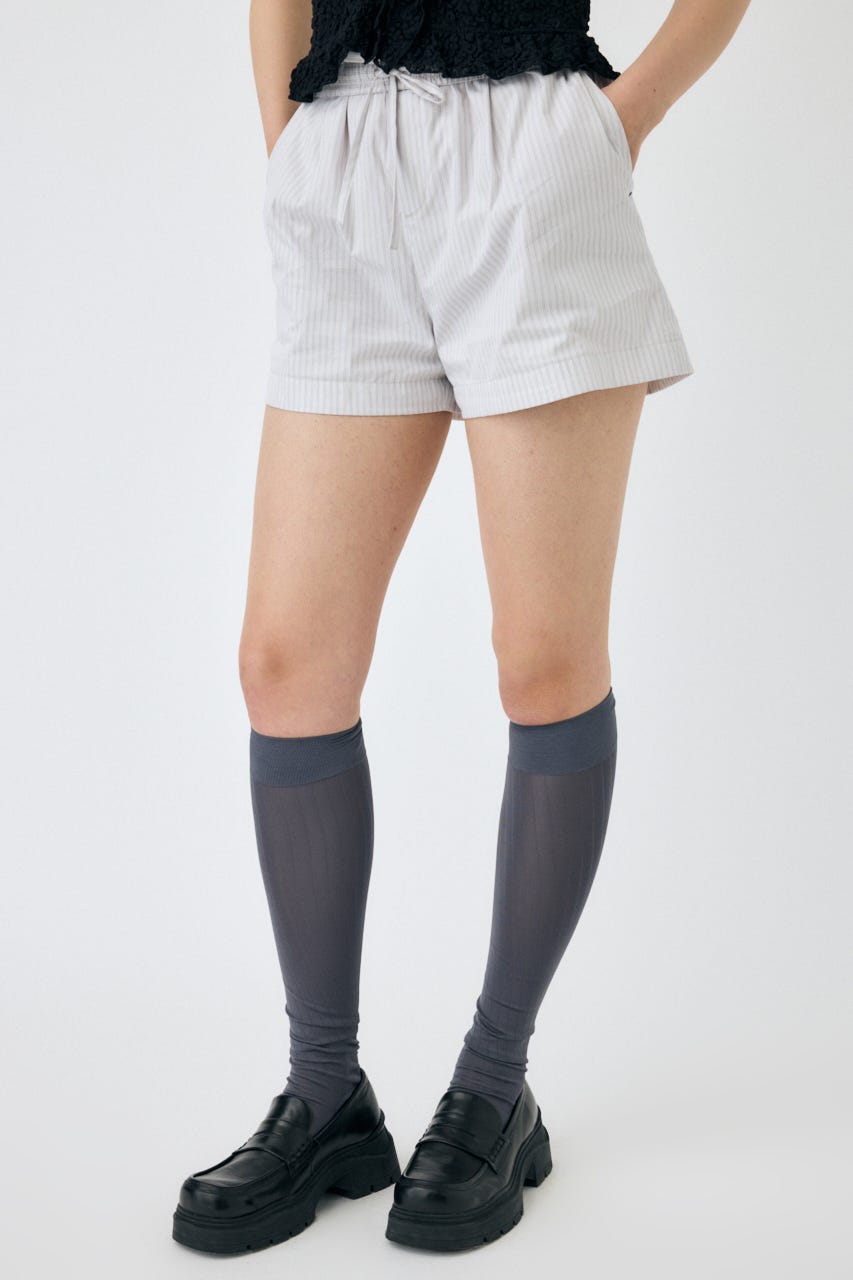 DRAWSTRING TRACK ショーツ 柄WHT FREE