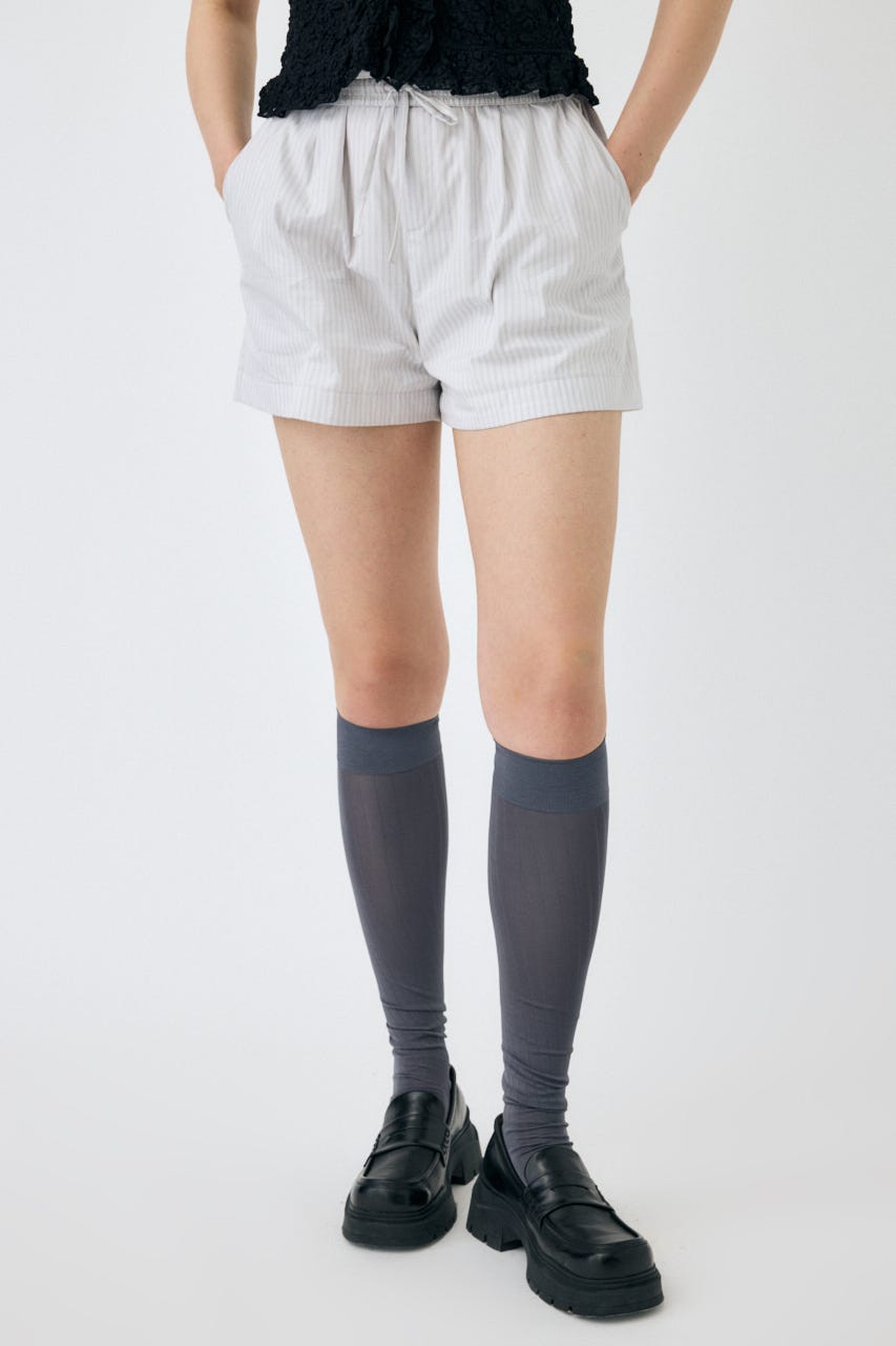 DRAWSTRING TRACK ショーツ 柄WHT FREE