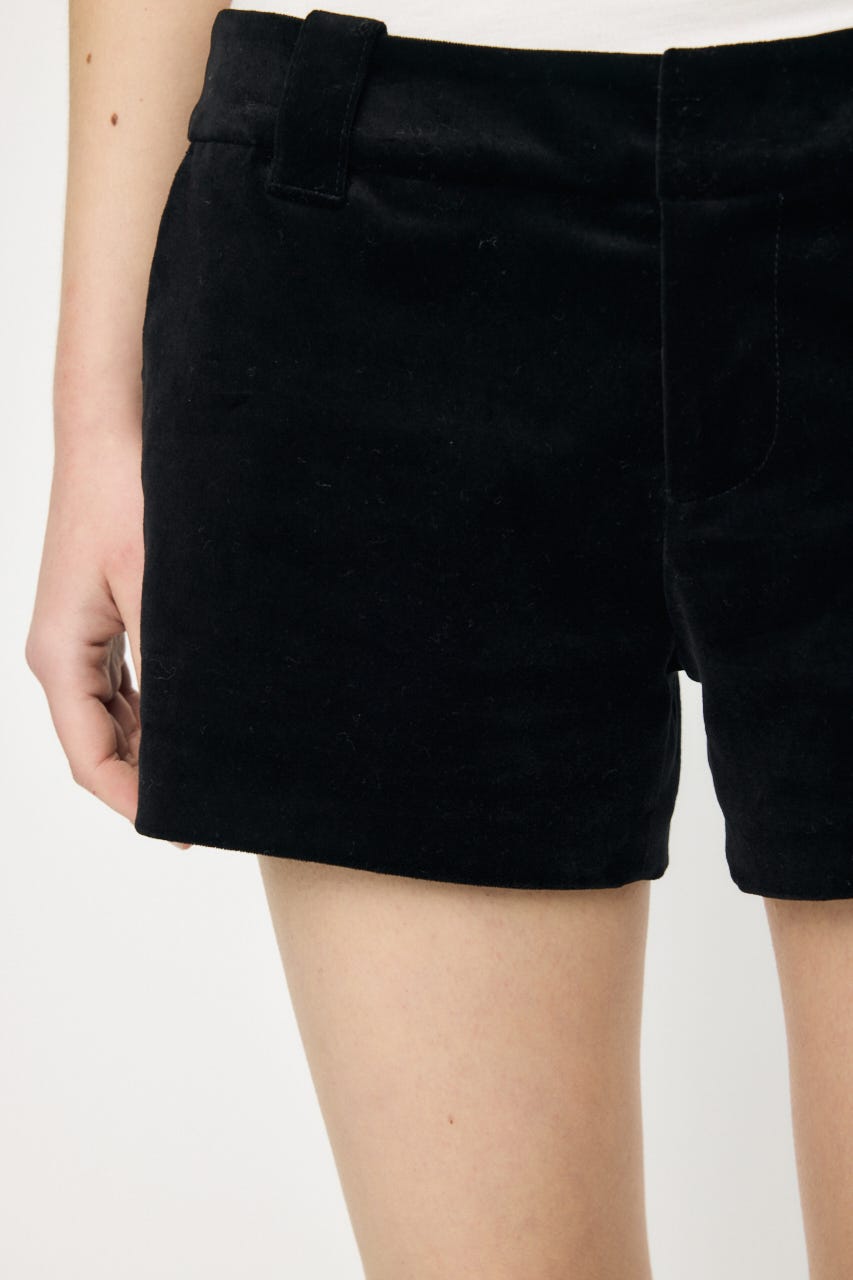 LOW WAIST VELVET ショーツ BLK 2