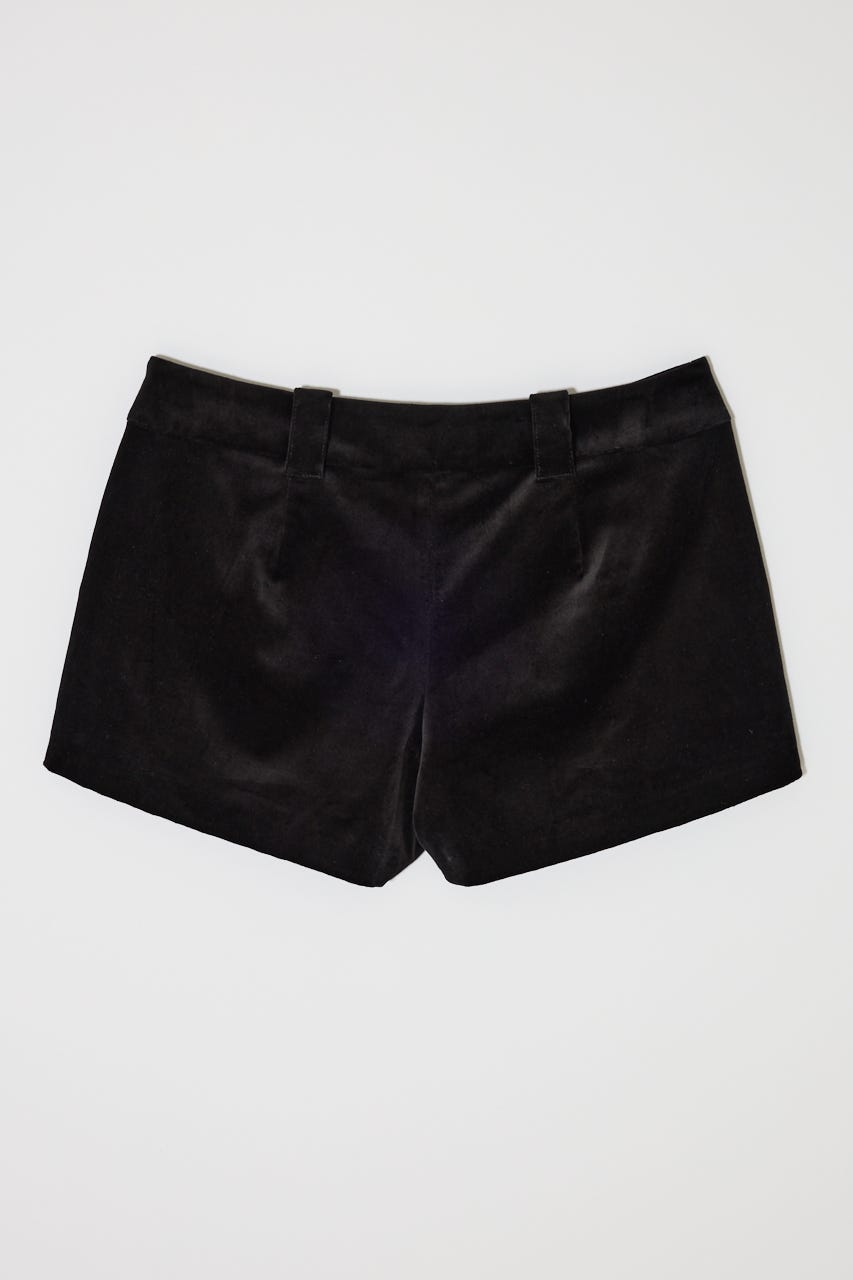 LOW WAIST VELVET ショーツ BLK 2