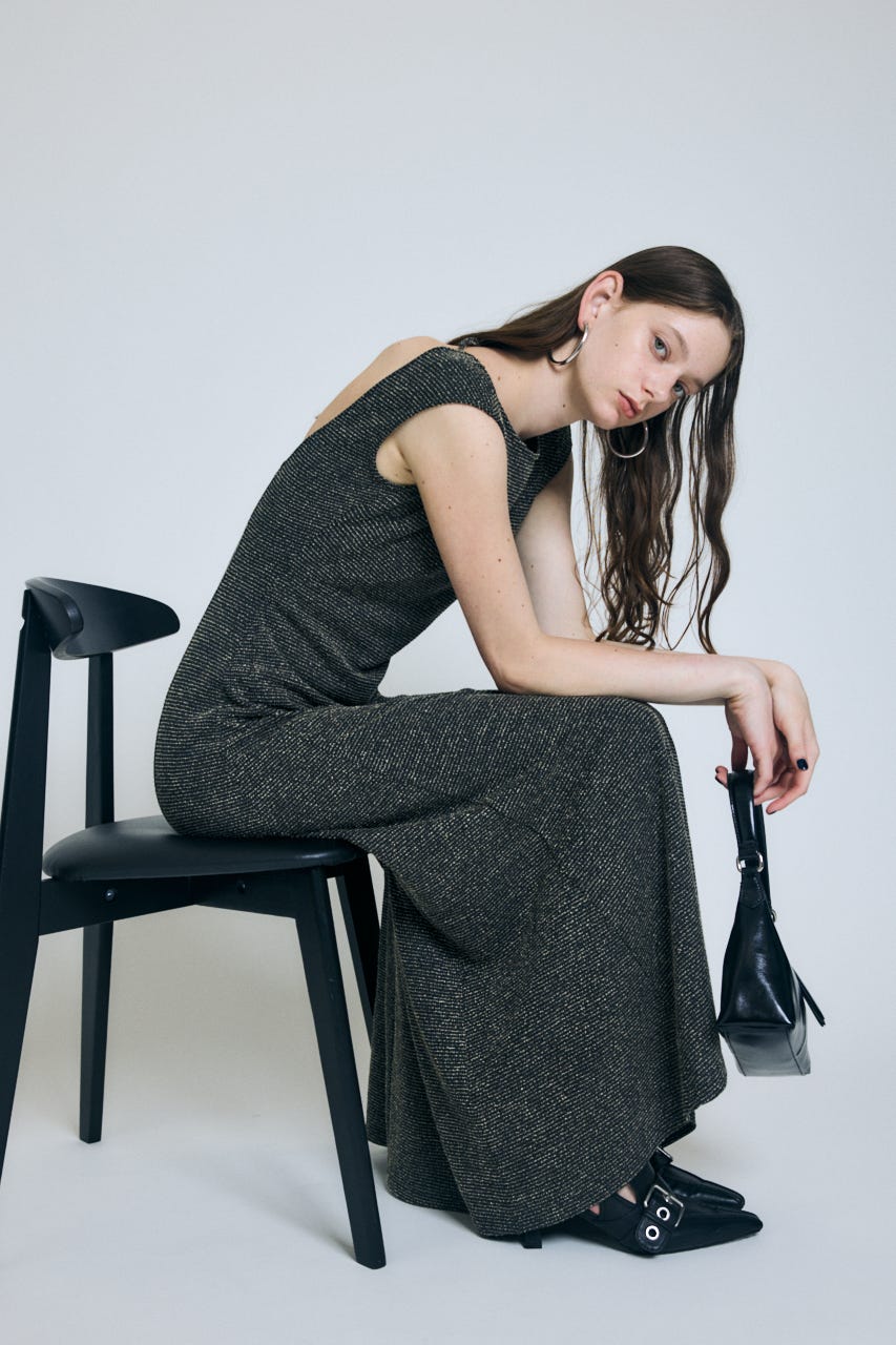 MOUSSY | BOUCLE TWEED ドレス (ワンピース(ロング） ) |SHEL
