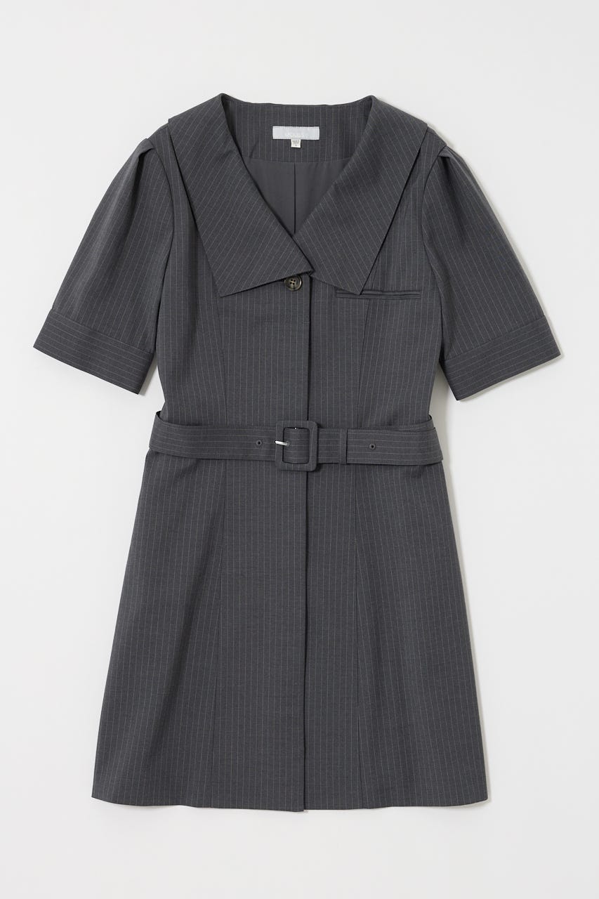 MOUSSY | BIG COLLAR MINI ドレス (ワンピース(ミニ・ミディアム