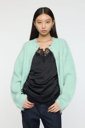 DOT SATIN CAMI ドレス