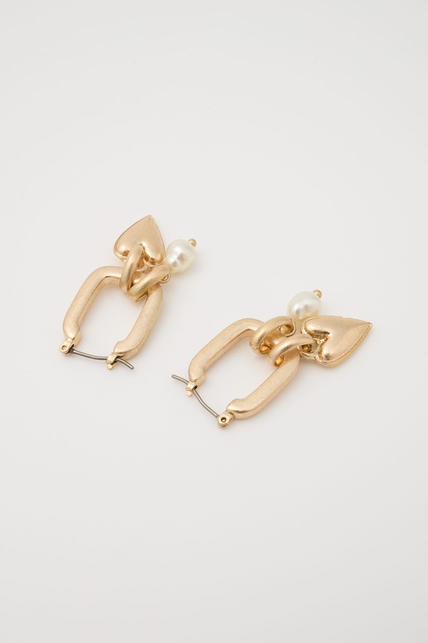 MANY CHARMS HOOP イヤリング GLD FREE