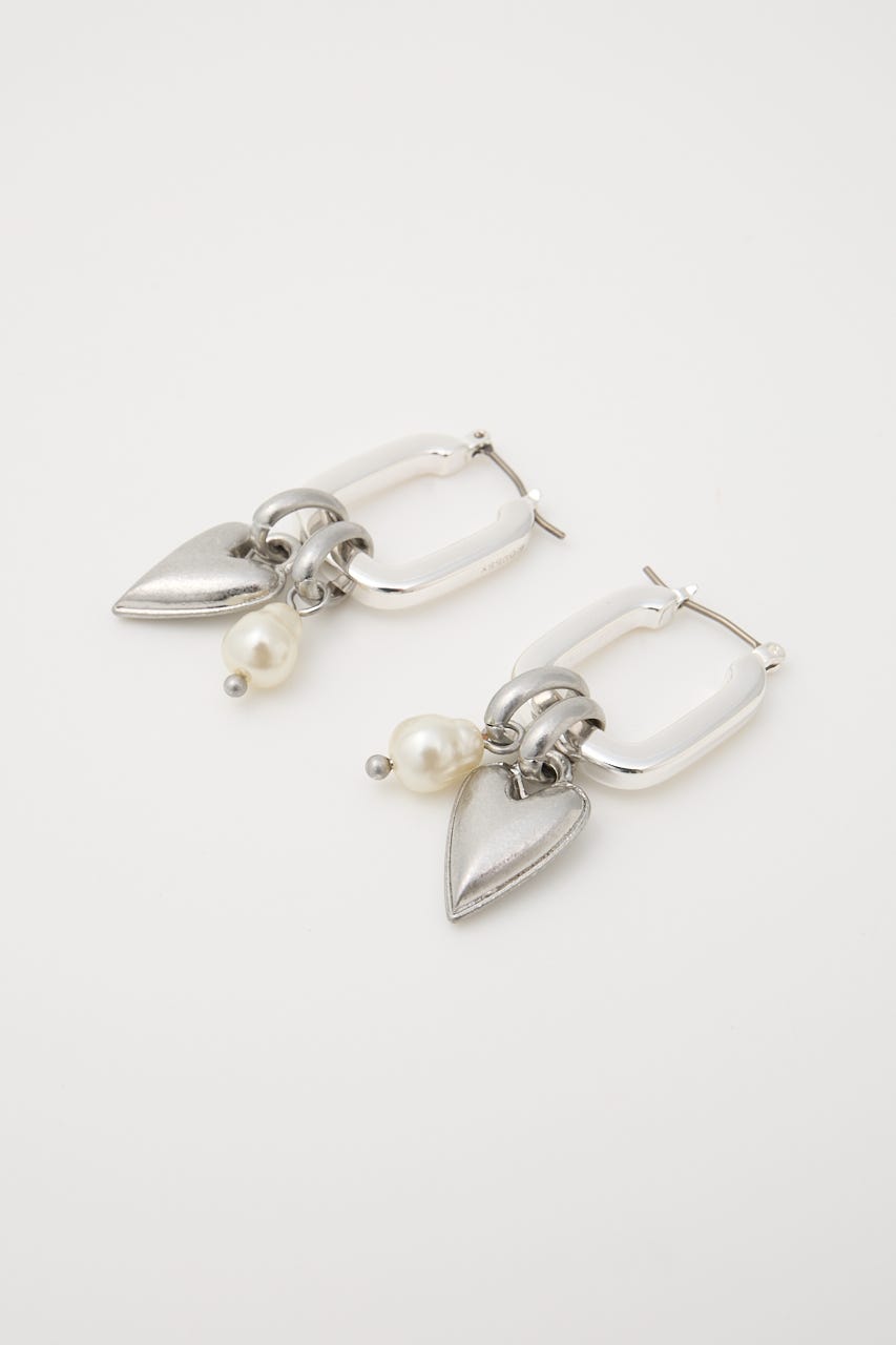 MANY CHARMS HOOP イヤリング SLV FREE