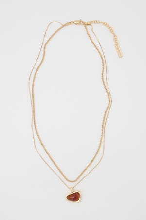 CLEAR MARBLE ネックレス