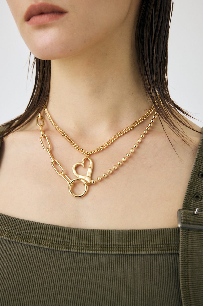ASYMMETRY CHAIN ネックレス GLD FREE
