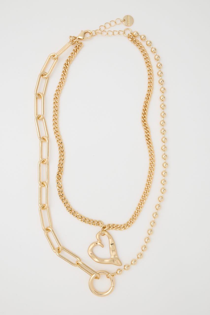 ASYMMETRY CHAIN ネックレス GLD FREE