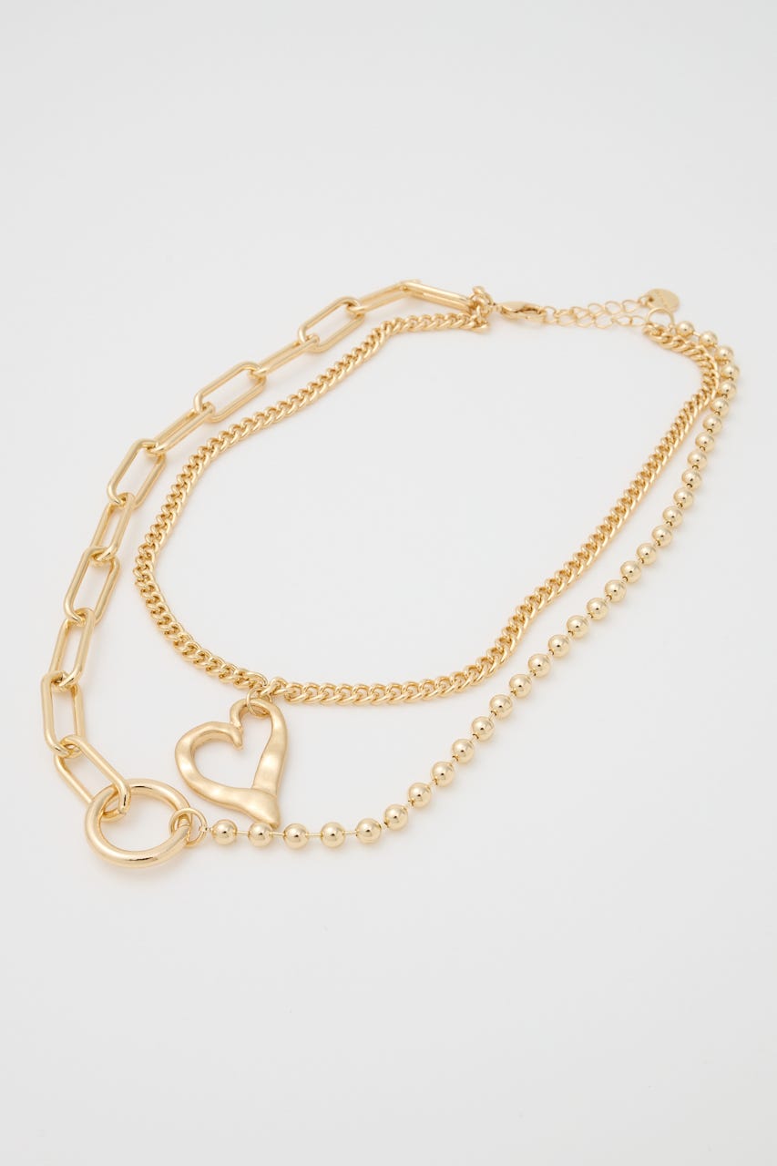 ASYMMETRY CHAIN ネックレス GLD FREE