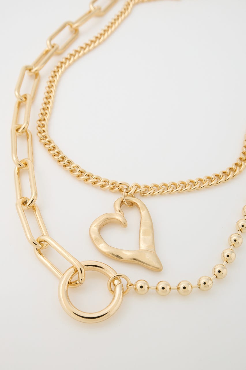 ASYMMETRY CHAIN ネックレス GLD FREE