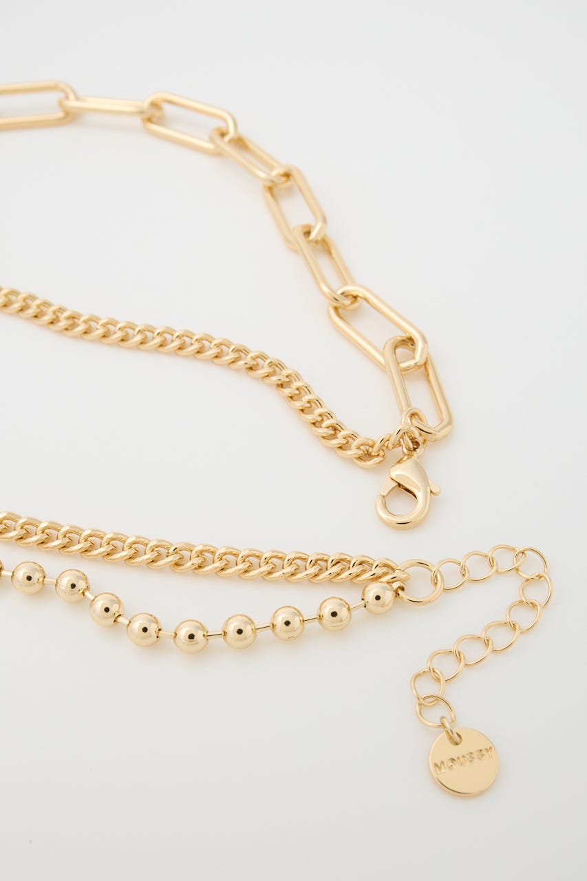 ASYMMETRY CHAIN ネックレス GLD FREE