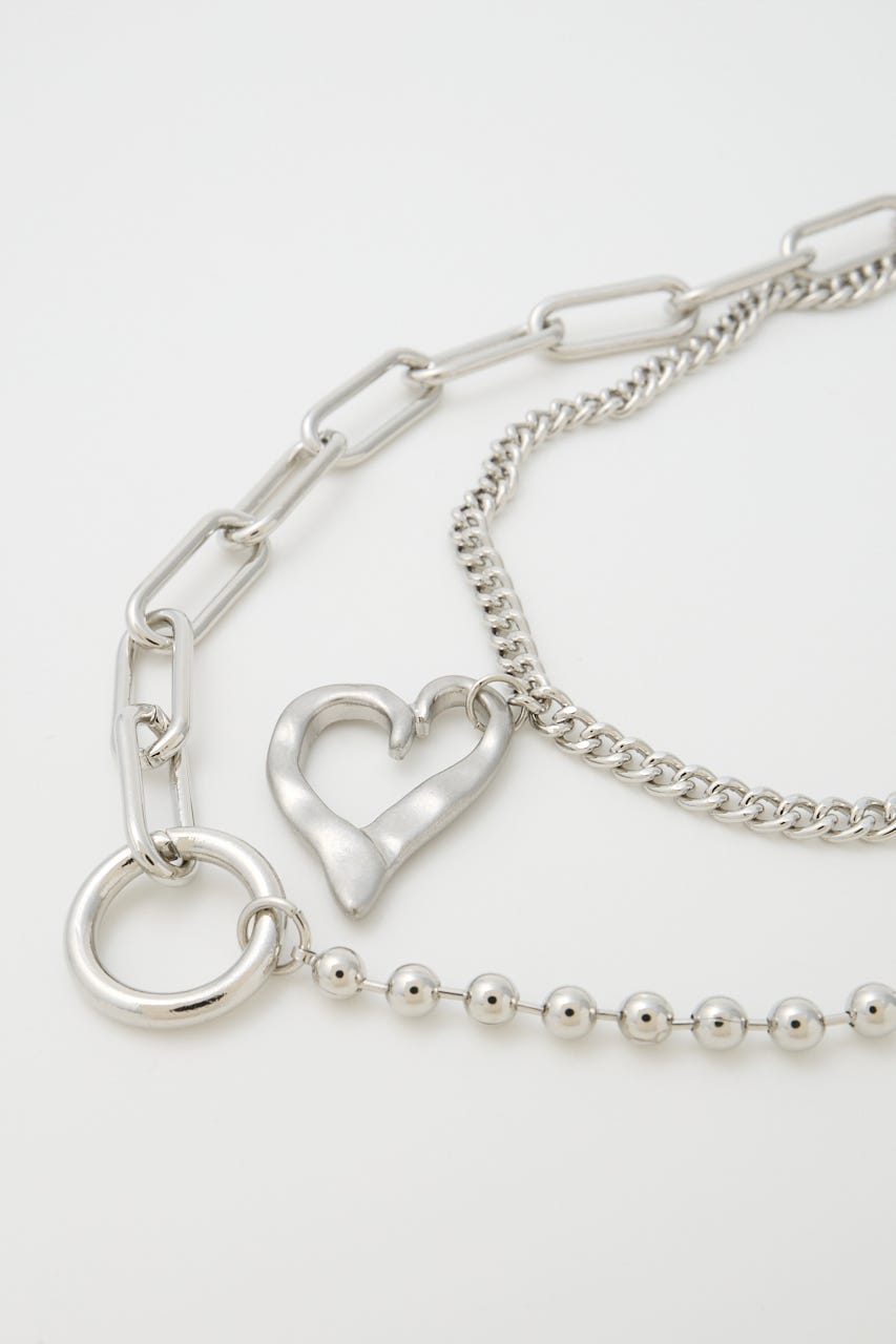 ASYMMETRY CHAIN ネックレス SLV FREE