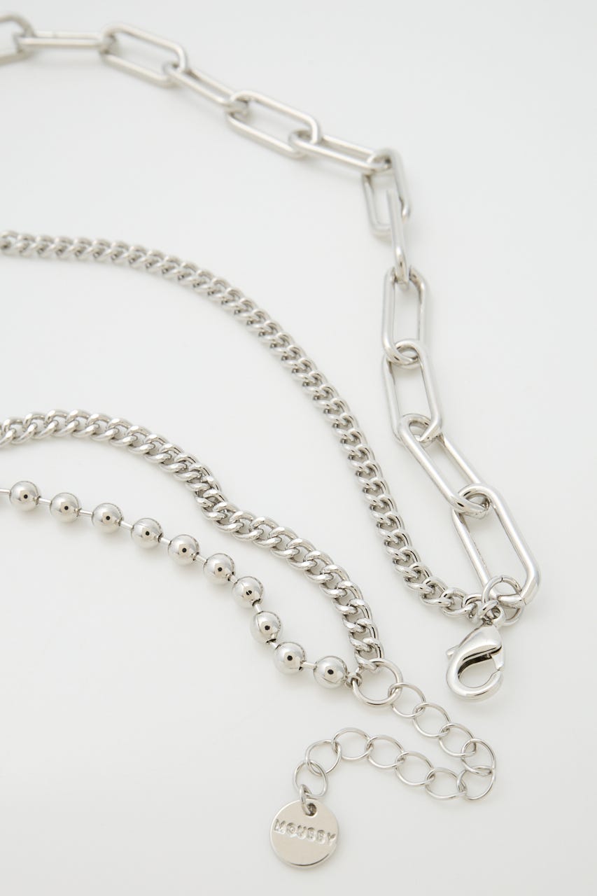 ASYMMETRY CHAIN ネックレス SLV FREE
