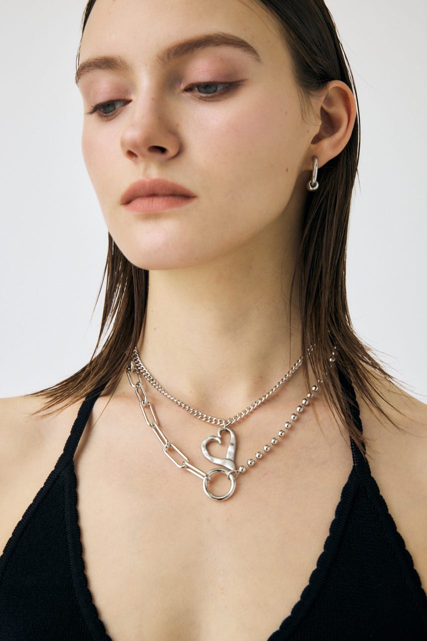 ASYMMETRY CHAIN ネックレス SLV FREE