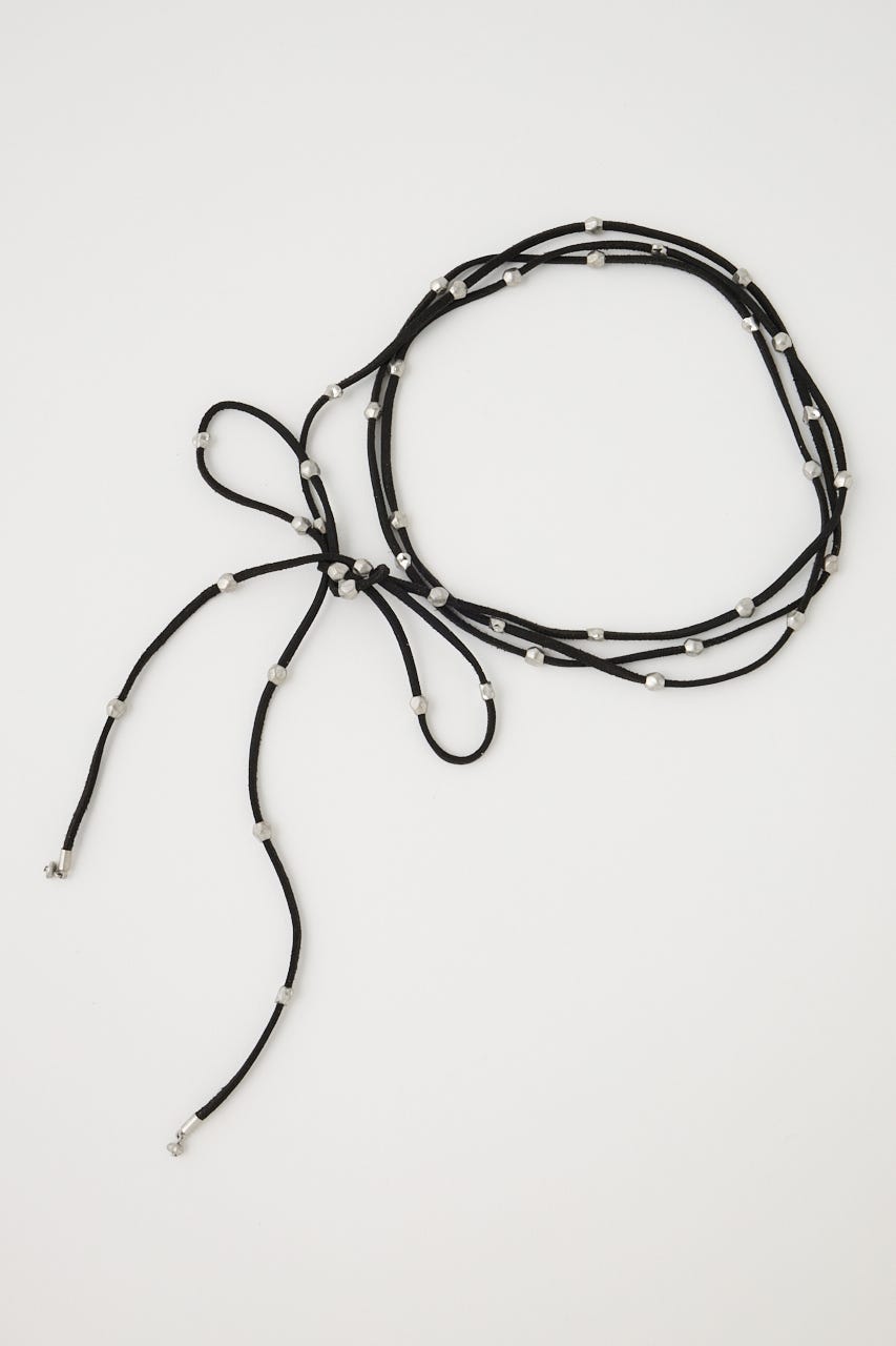 BEADED F/SUEDE チョーカー BLK FREE