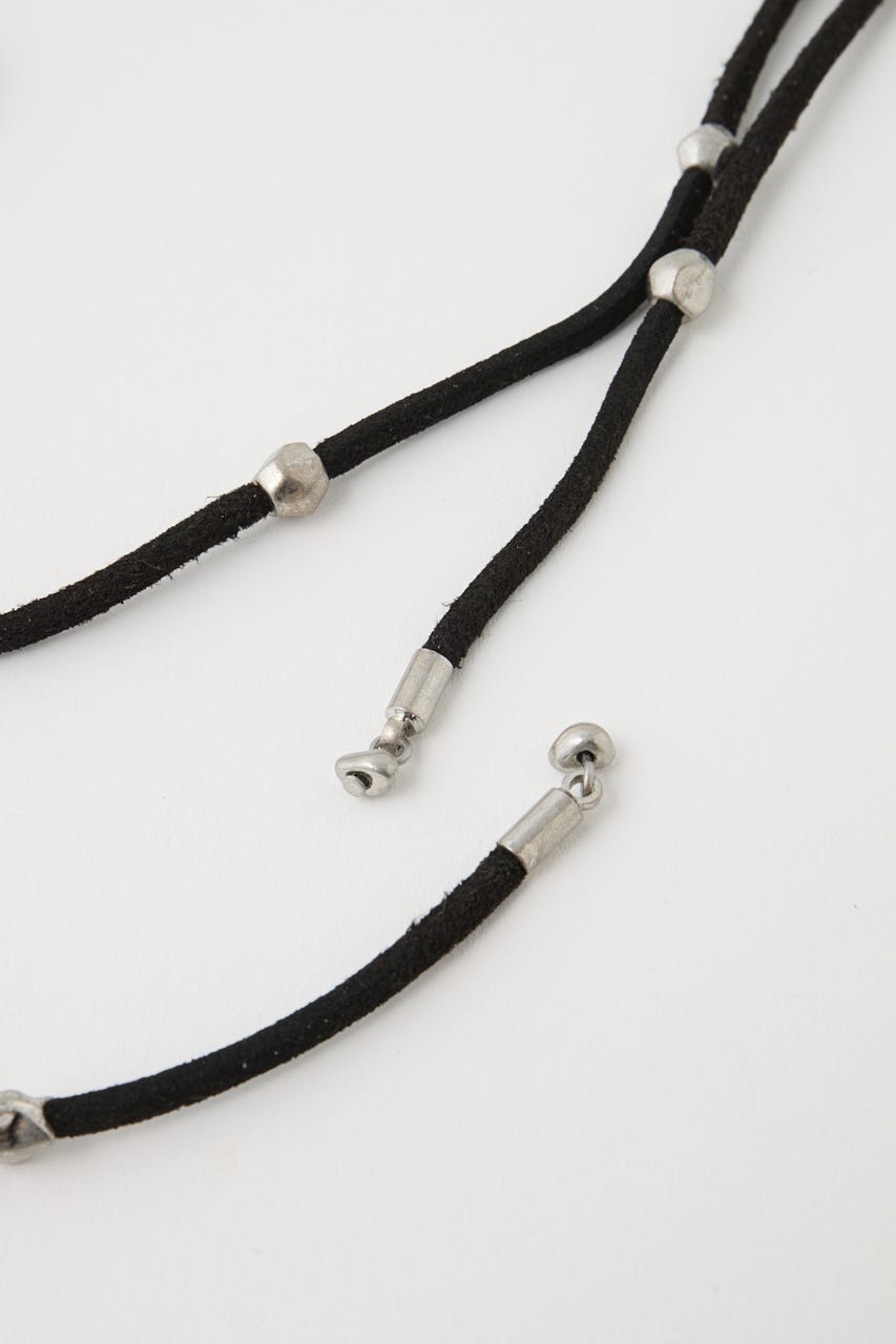 BEADED F/SUEDE チョーカー BLK FREE