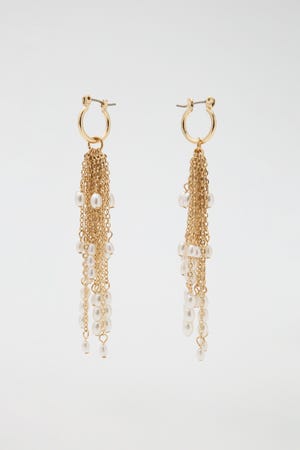 F/PEARL FRINGE イヤリング