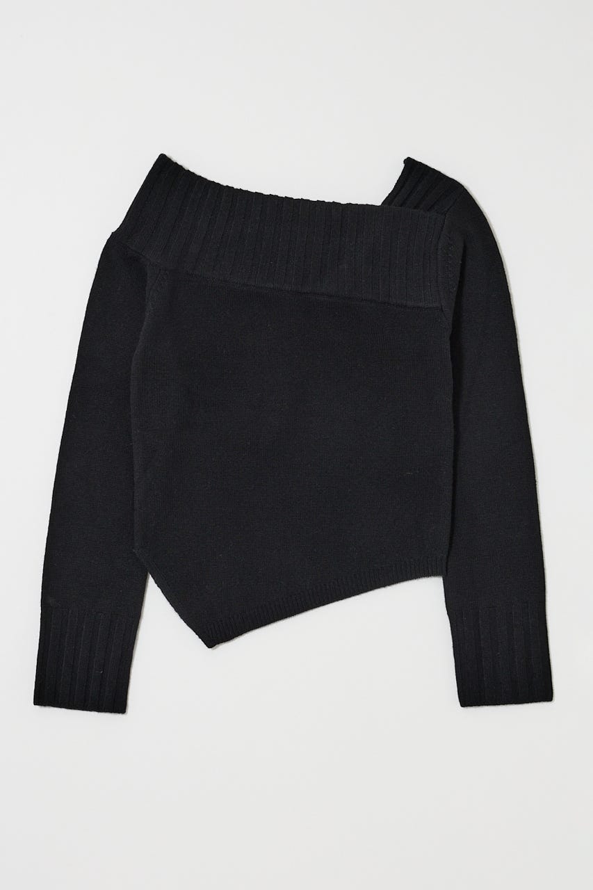 ASYMMETRY トップス BLK FREE