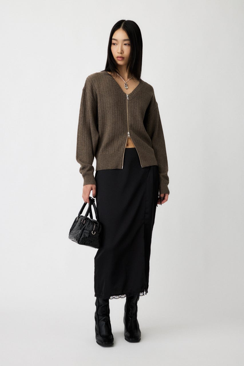 MOUSSY | ZIP UP KNIT カーディガン (カーディガン ) |SHEL'TTER